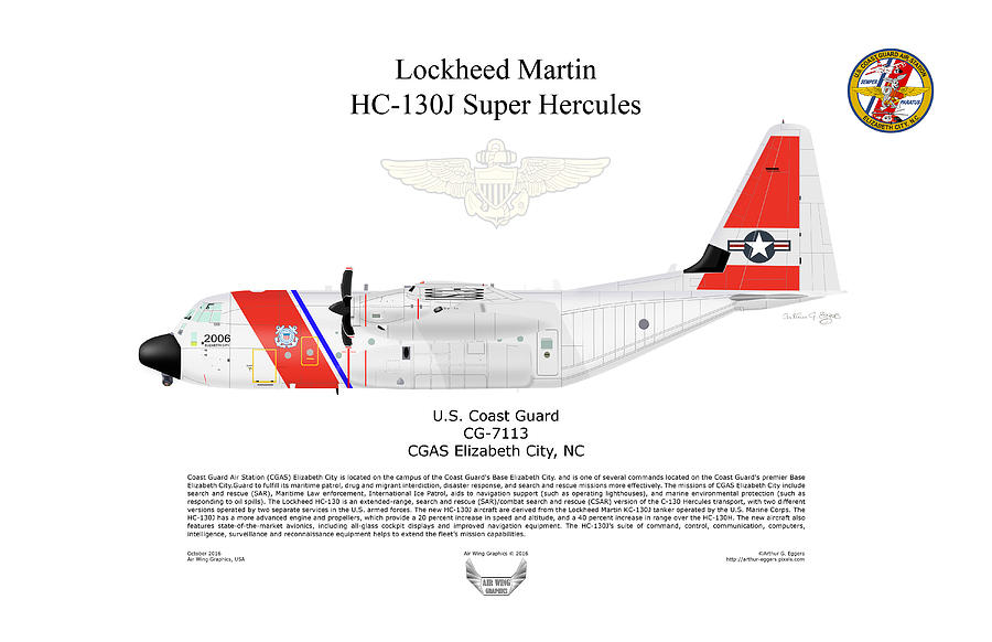 Lockheed Martin Digital Art - Lockheed Martin HC-130J Super Hercules by Arthur Eggers