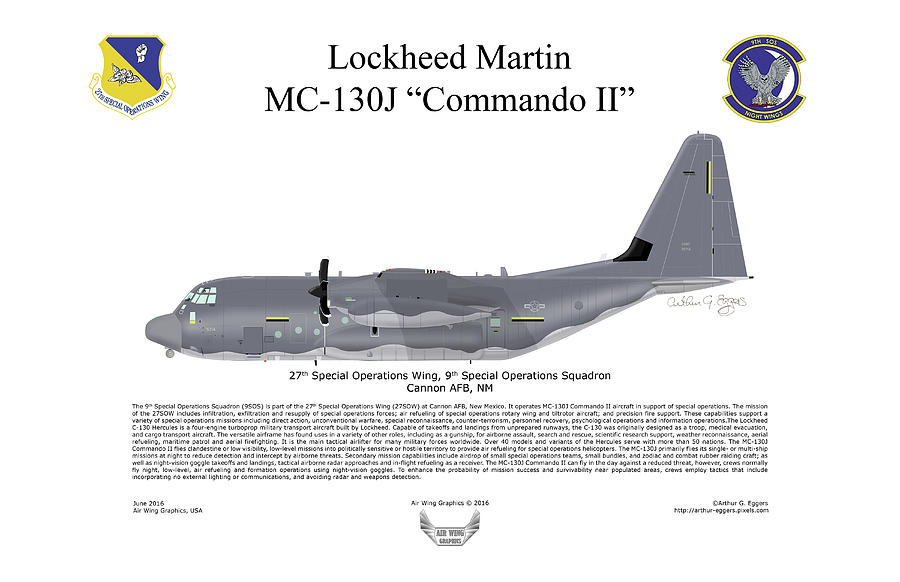Lockheed MC-130J Commando II Digital Art by Arthur Eggers