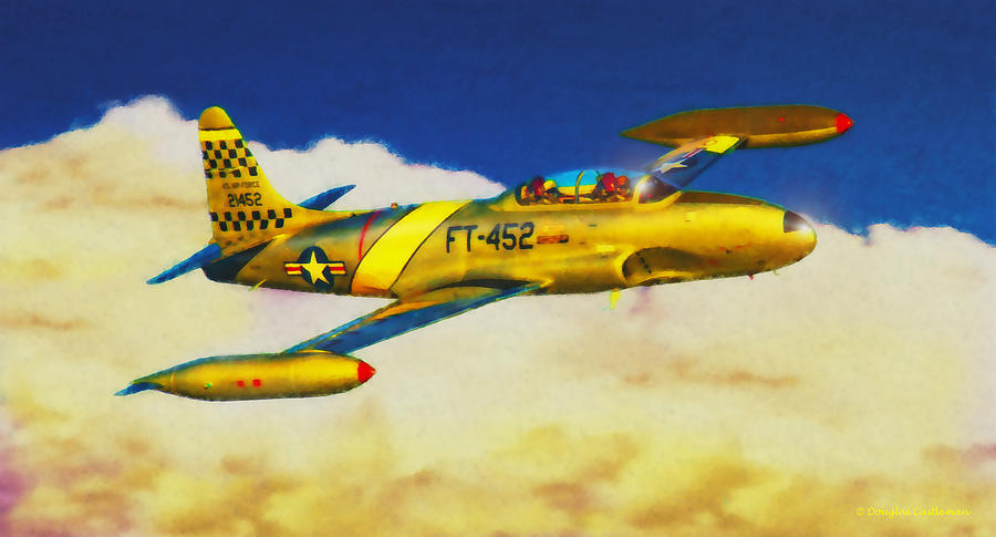 Lockheed T-33 Digital Art by Douglas Castleman