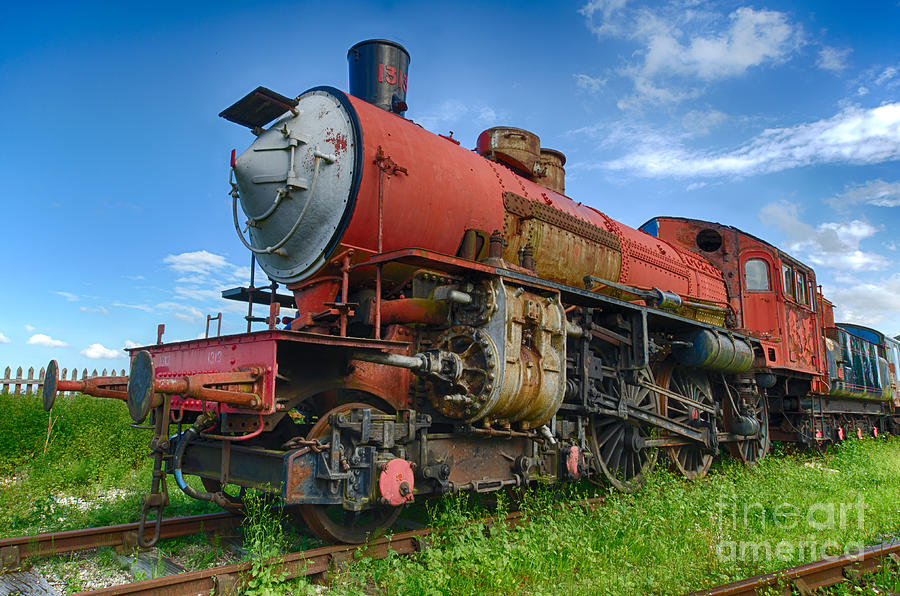 Train Photograph - Loco 1313 v2 by Steev Stamford