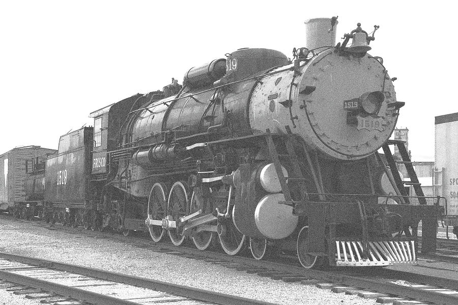 Locomotive 1519 - Grainy - BW Photograph by Pamela Critchlow