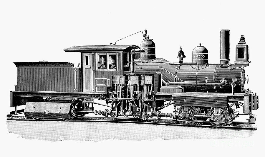 Locomotive, 1893 Photograph by Granger