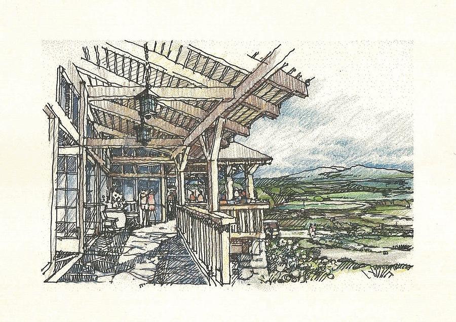 Lodge 2 Drawing by Andrew Drozdowicz