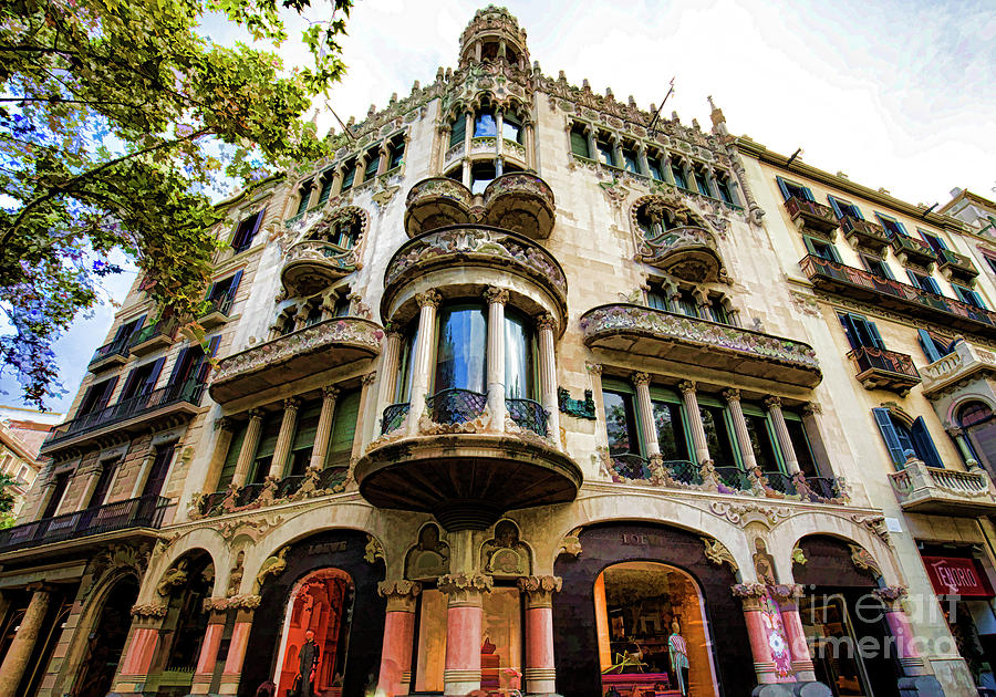 Loewe Building Barcelona Passeig de Gracia Spain  Photograph by Chuck Kuhn