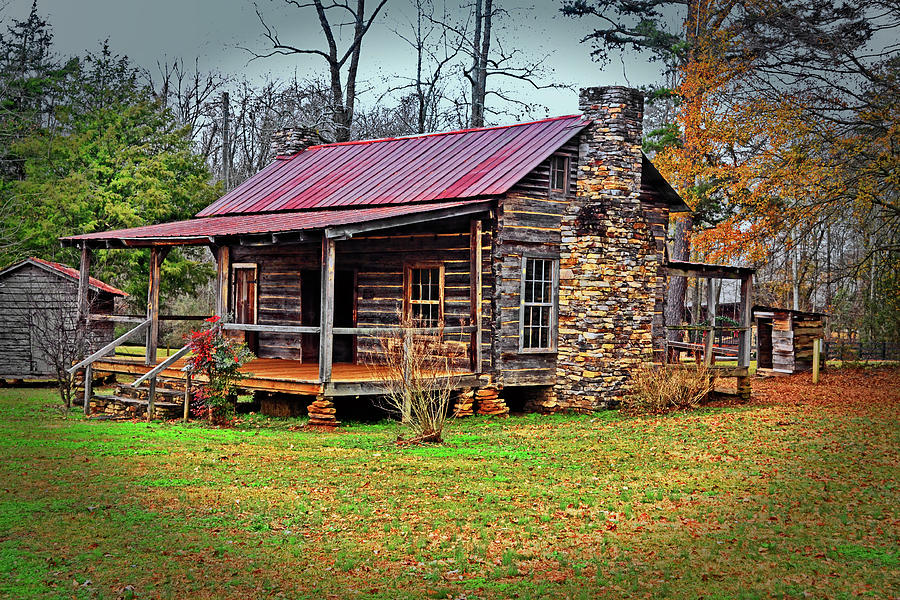 Log Cabin 001 Photograph by George Bostian