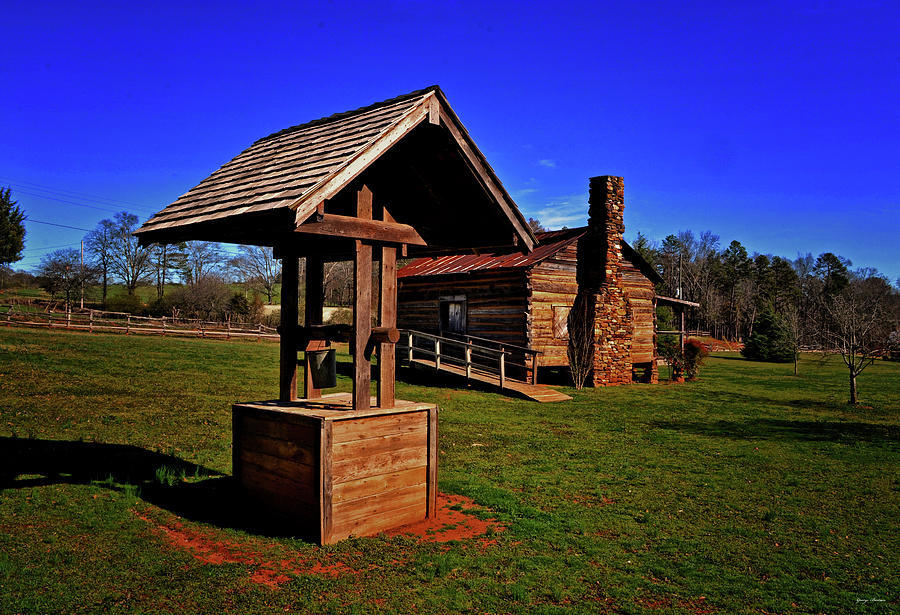 Log Cabin And Well 001 Photograph by George Bostian