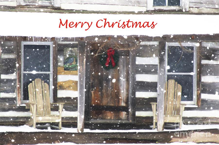 Log Cabin Christmas Photograph by Benanne Stiens