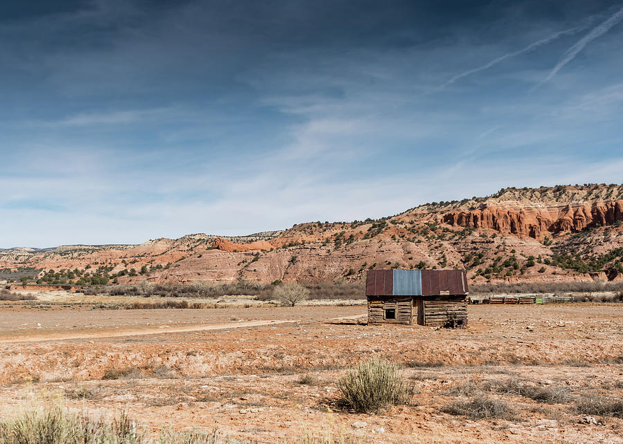 Log Cabin in the Desert of Utah Photograph by Kelly VanDellen