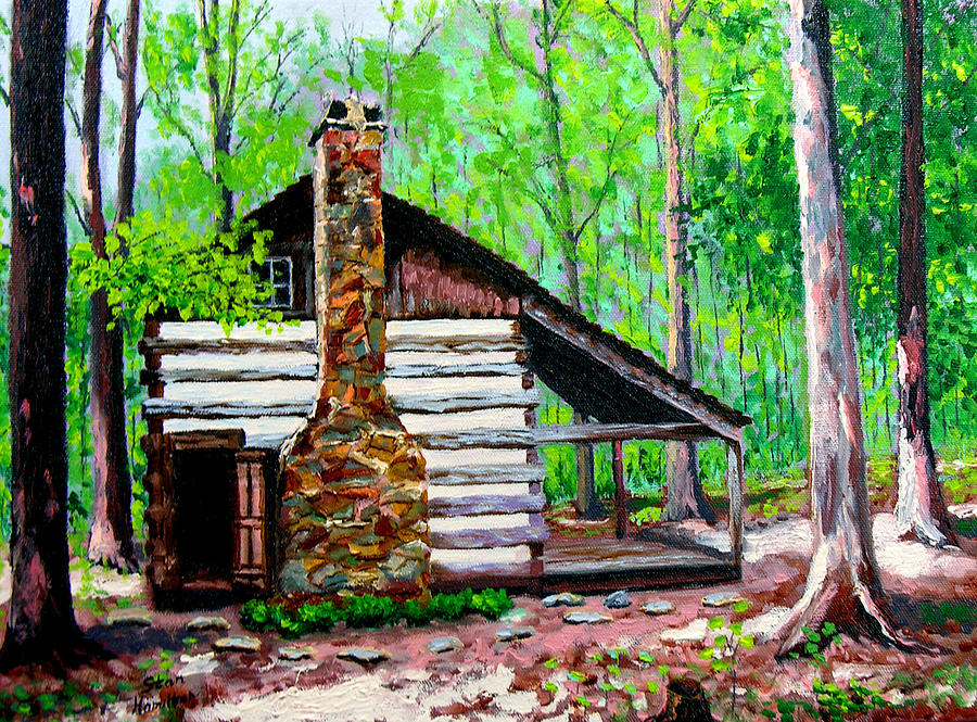 Log Cabin V Painting by Stan Hamilton