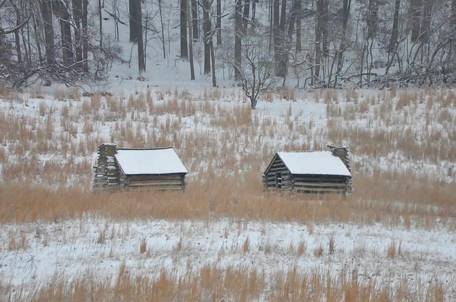 Log Cabins in Valley Forge Photograph by Bill Cannon