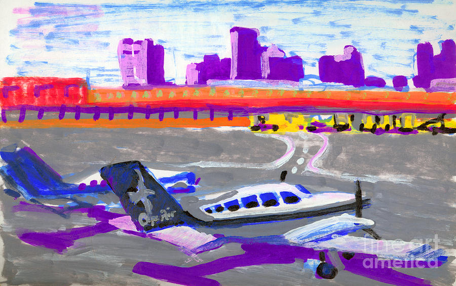 Logan Airport-Cape Air Painting by Candace Lovely