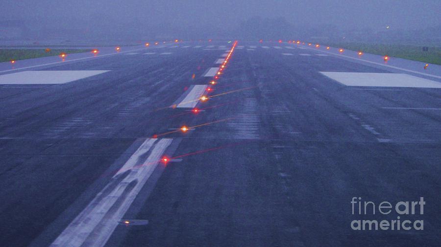 Logan Airport Runway In The Rain Photograph by Poet's Eye