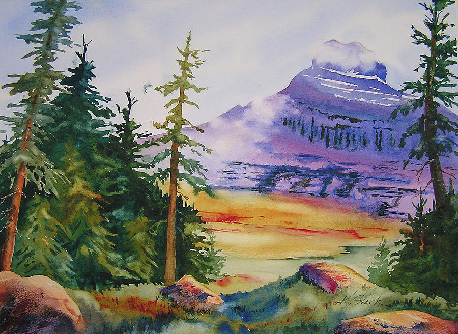 Logan Pass Painting by Karen Stark