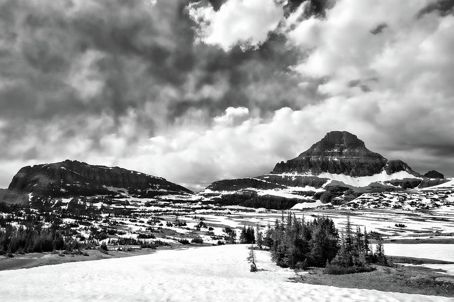 Logan Pass Snowfields and Bearhat Photograph by Allan Van Gasbeck