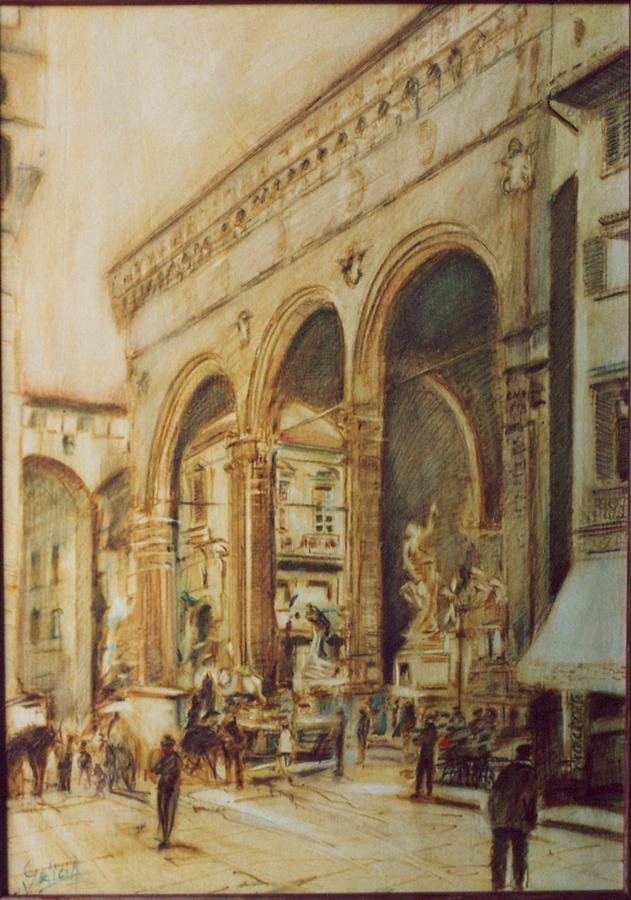 Loggia Dei Lanzi Painting By Andrea Gelici