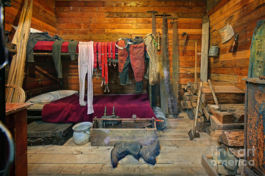 Fork Photograph - Logging Camp Bunkhouse by Martin Konopacki