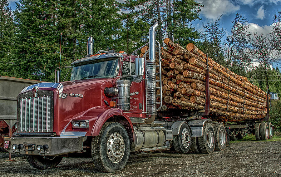 Logging Truck Pyrography by Bill Posner