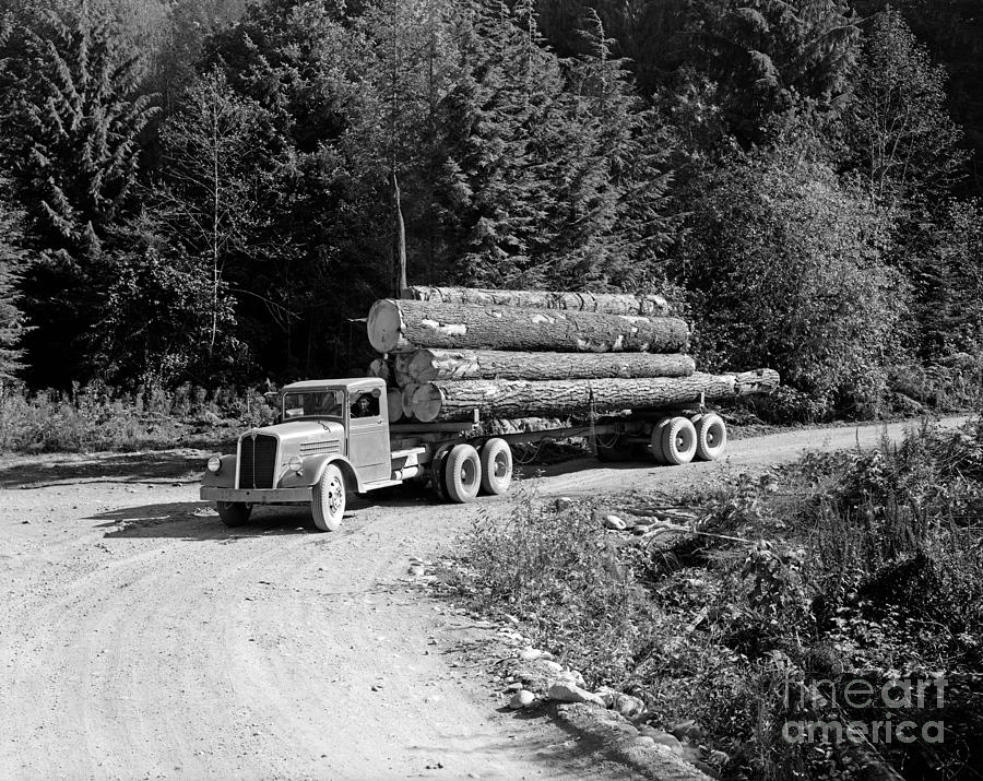 Logging Truck, C.1940s Photograph by H. Armstrong Roberts/ClassicStock