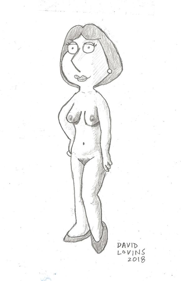 581px x 900px - Lois Griffin Nude Drawing by David Lovins - Fine Art America