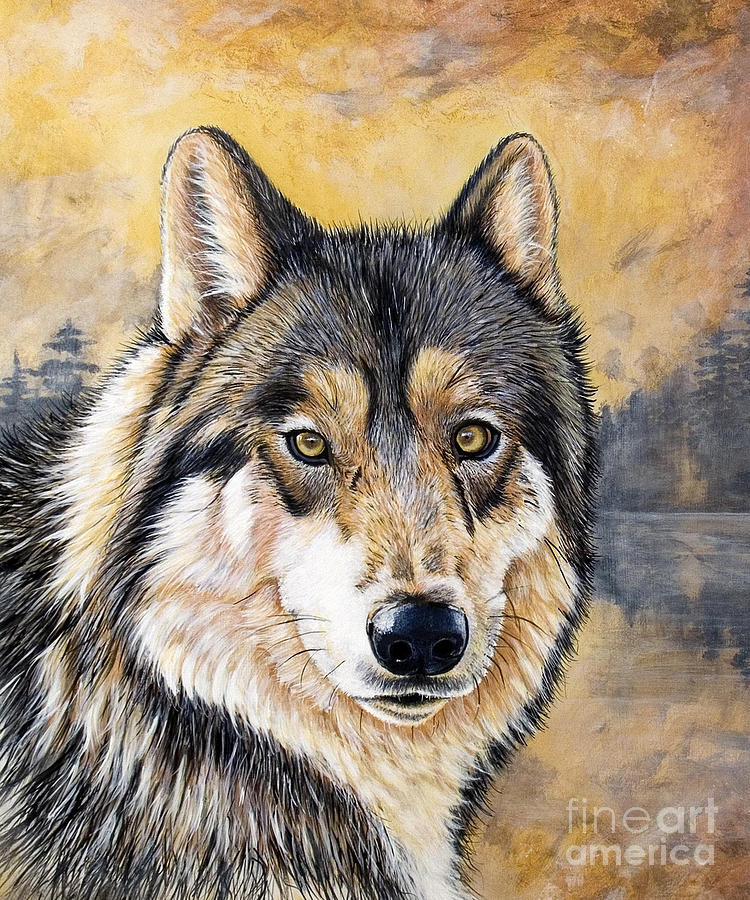 Acrylics Painting - Loki by Sandi Baker Acrylics Painting - Loki by Sandi Baker