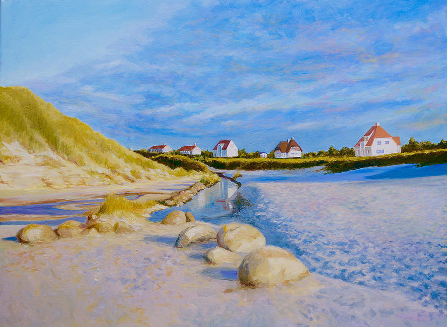 Lokken Beach at Sunset Painting by Dai Wynn
