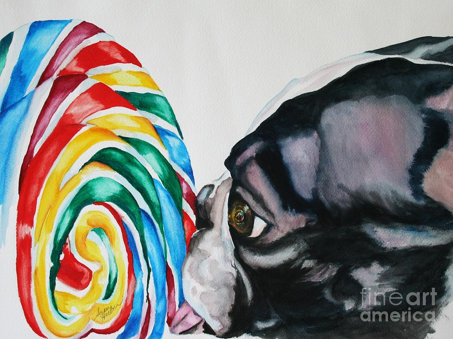 Lolli Pup Painting by Susan Herber