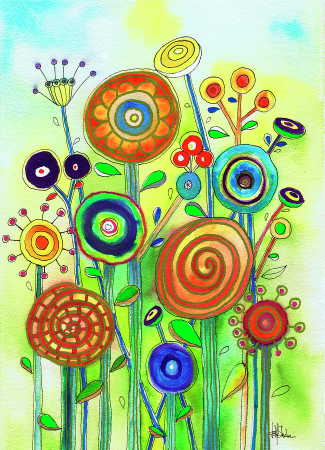 Lollipop Garden Painting by Isabel Salvador