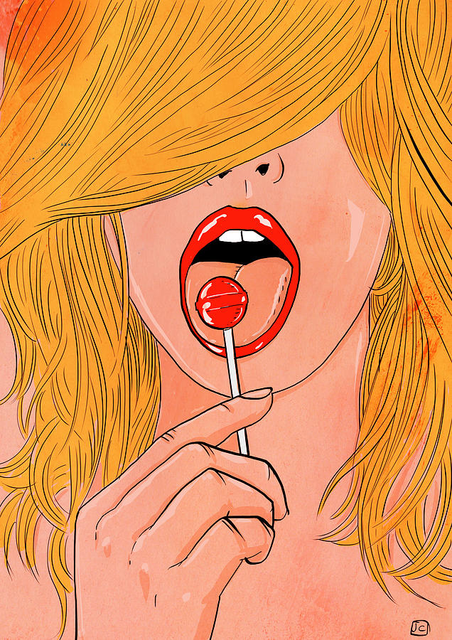 Blondie Drawing - Lollipop by Giuseppe Cristiano