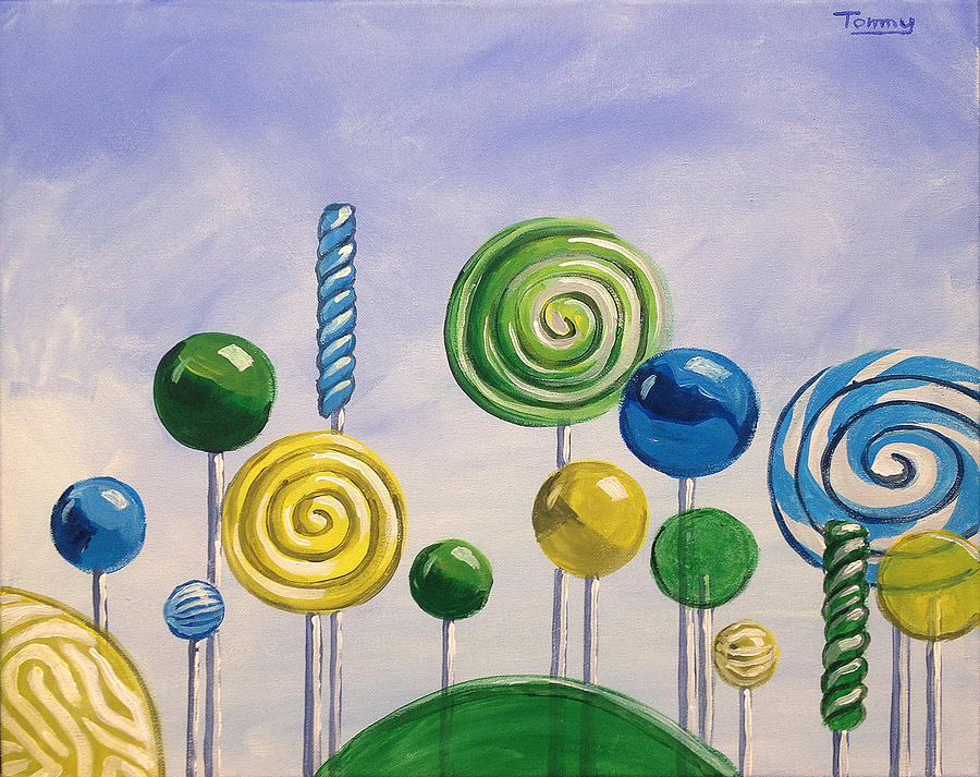 Lollipop Land Painting by Tommy Midyette