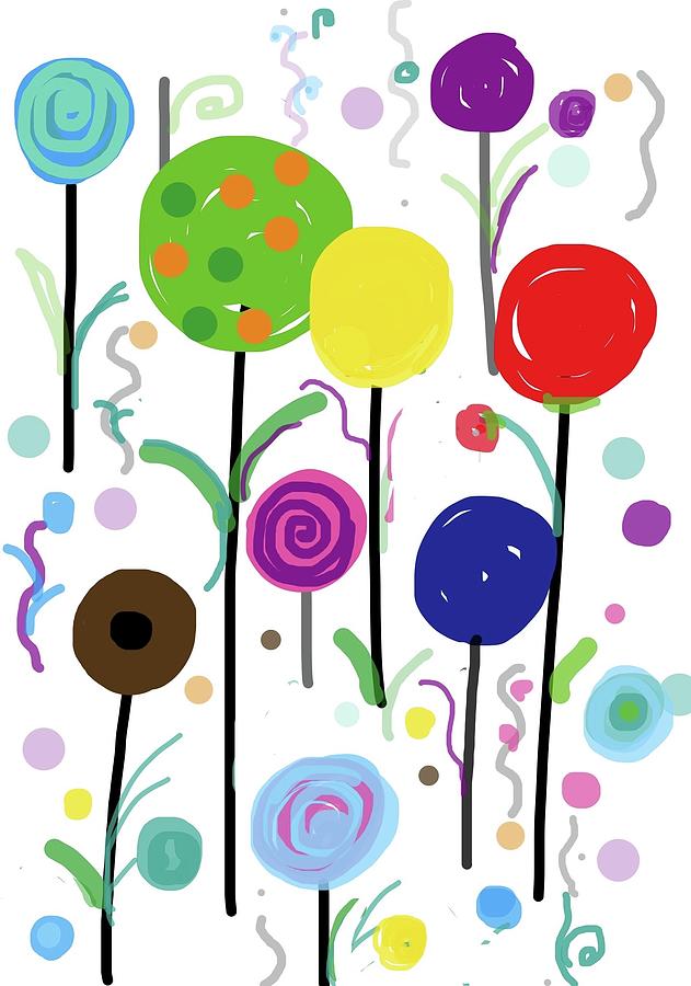 Lollipop Garden Digital Art by Alida M Haslett