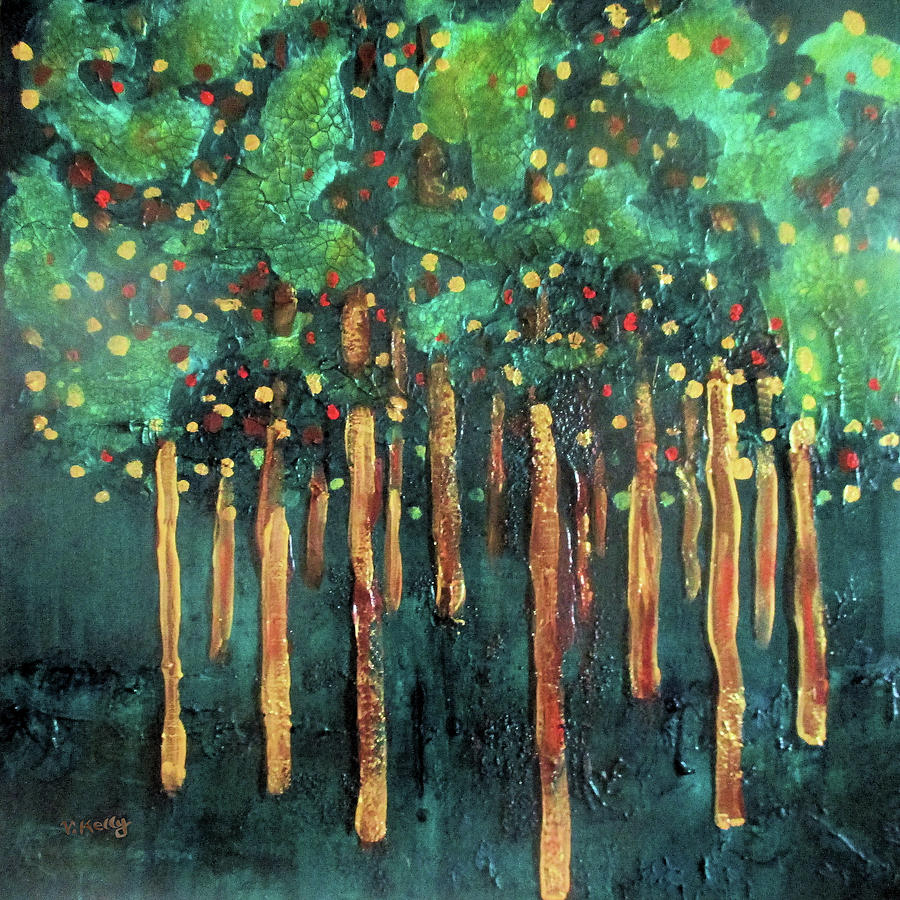 Tree Painting - Lollipop Trees by Valerie Anne Kelly