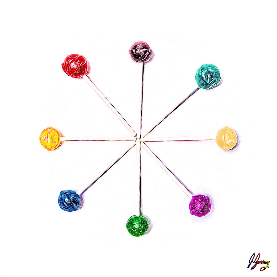 Candy Painting - Lollipop Wheel by Joshua Zaring