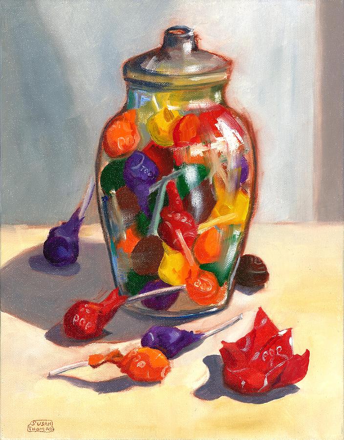 Lollipops Painting by Susan Thomas