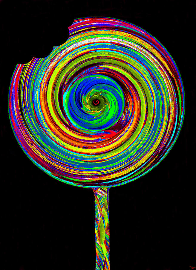 Lollypop bite Painting by David Lee Thompson