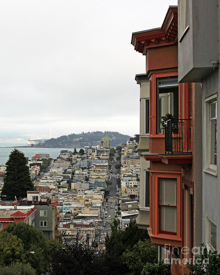 Lombard View Color Photograph by Cheryl Del Toro