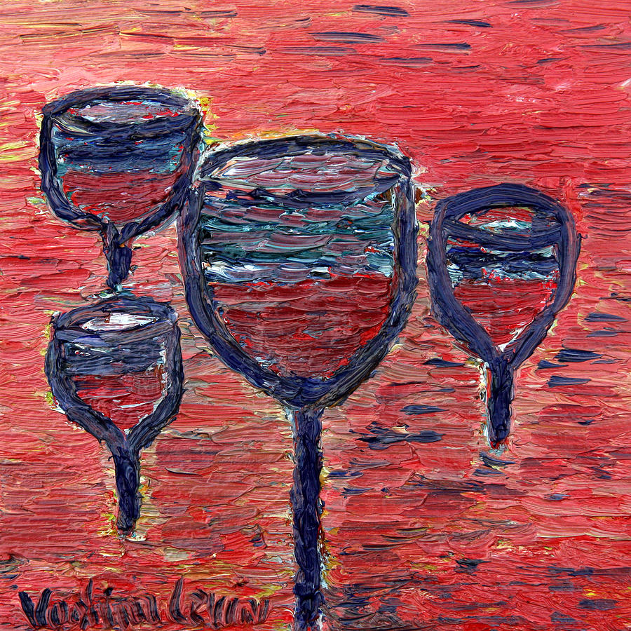 Wine Painting - Lomir Ale In Eynem by Vadim Levin