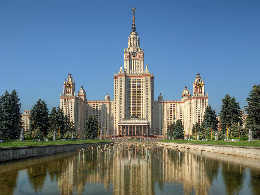 Lomonosov Moscow state university at day Photograph by Alexey Kljatov