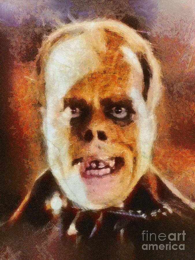 Wolves Painting - Lon Chaney Sr, as The Phantom of the Opera by Esoterica Art Agency