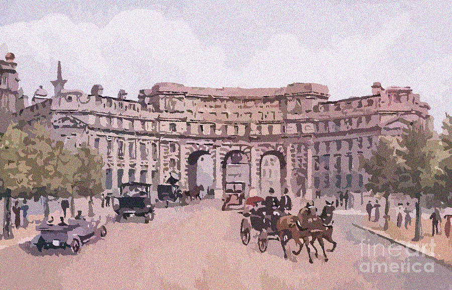 London Admiralty Arch  Drawing by Heidi De Leeuw