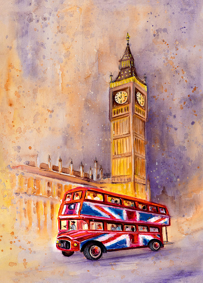 London Authentic Painting by Miki De Goodaboom