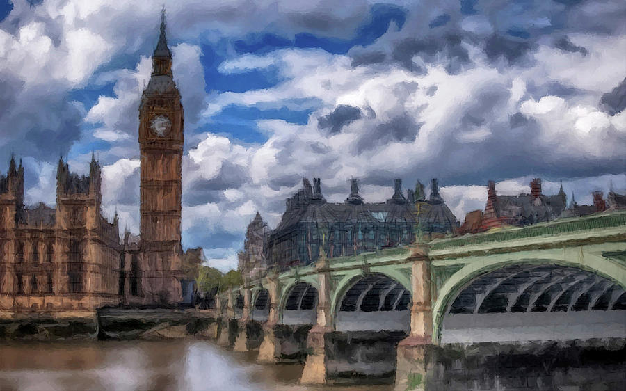 London Big Ben Painting by David Dehner