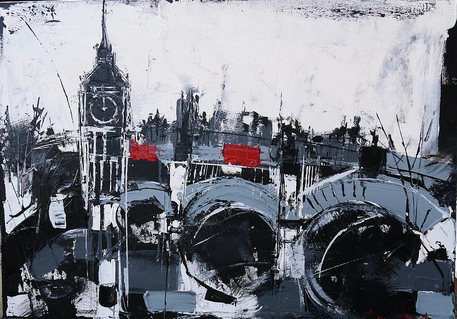 Big Ben Painting - London Big Ben Print by Irina Rumyantseva
