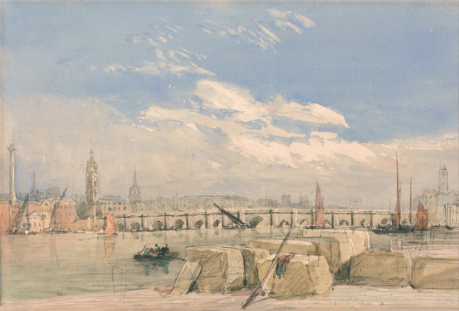 London Bridge by David Cox. Painting by Celestial Images