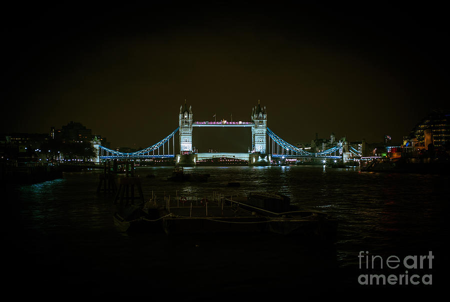 London Bridge. Pyrography by Cyril Jayant