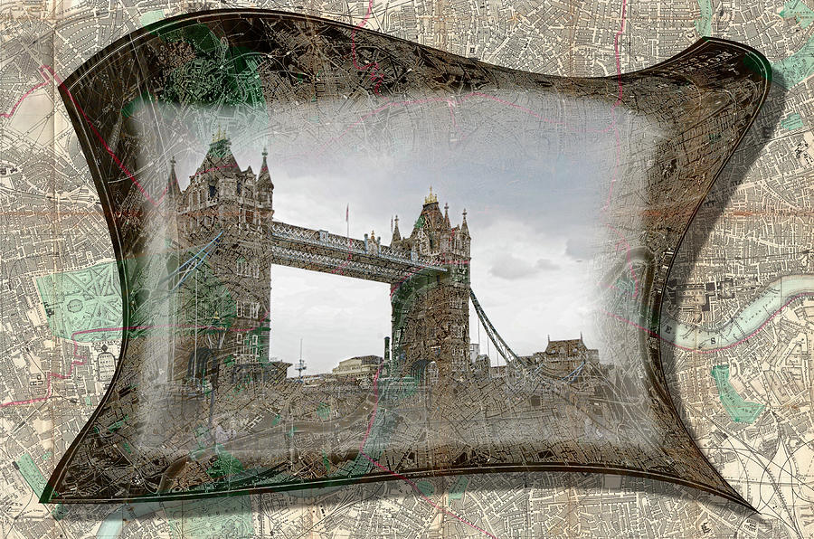 London Bridge Outline Photograph by Sharon Popek