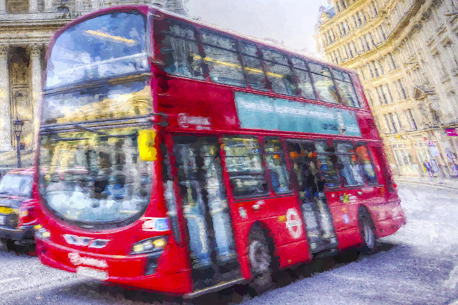 London Bus Art Photograph by David Pyatt