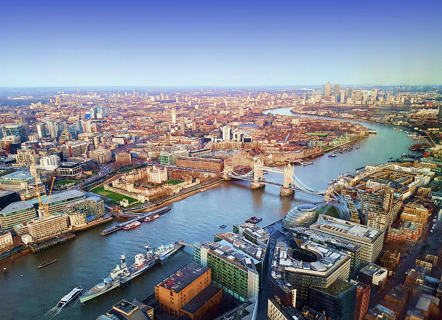 London City, Aerial View, United Kingdom Photograph By Ioan Panaite