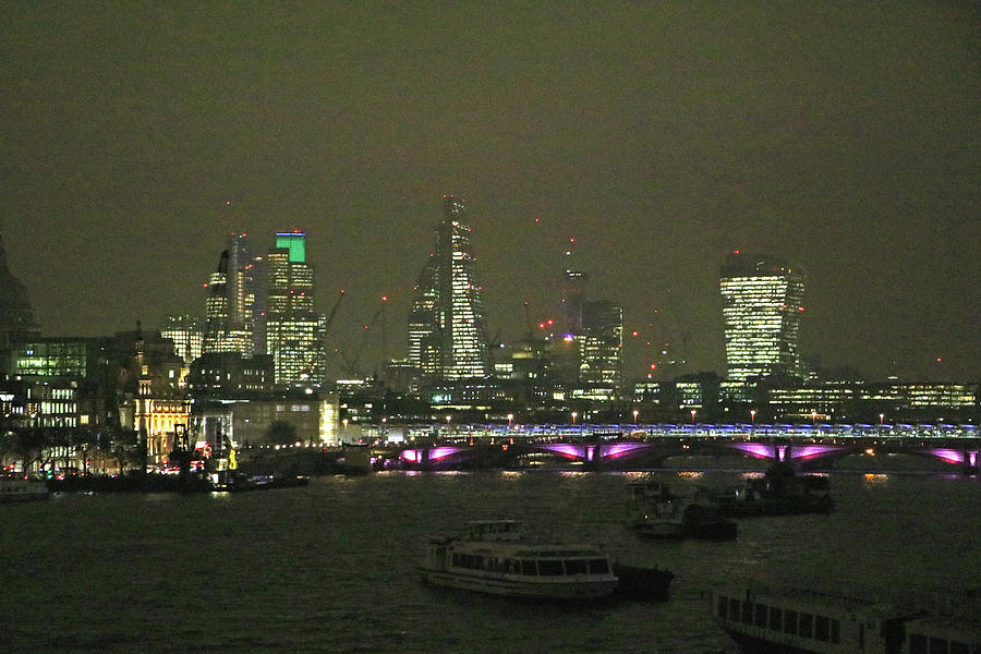London City at Night Photograph by Tony Murtagh