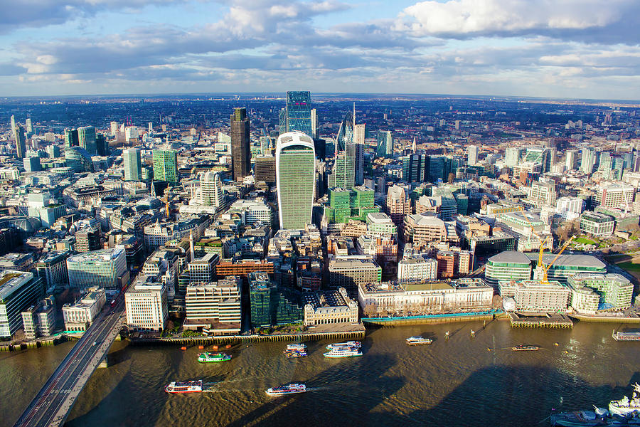 London city center, aerial view Photograph by Ioan Panaite - Pixels