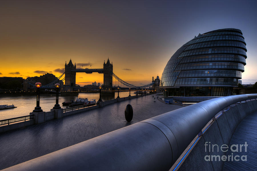 London City Hall Sunrise Photograph by Donald Davis